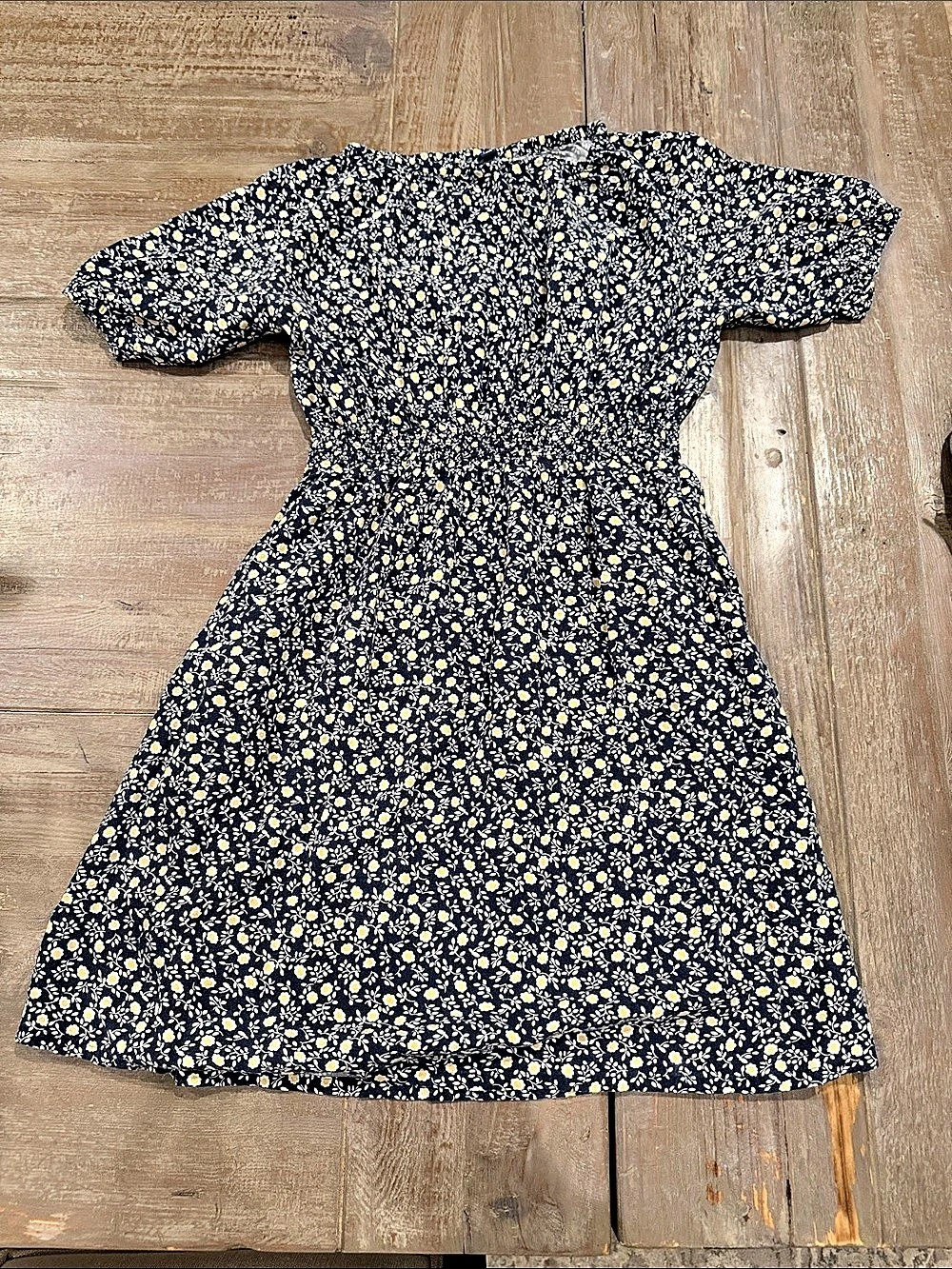 Uniqlo Girls Flower Printed Short Sleeve Dress
